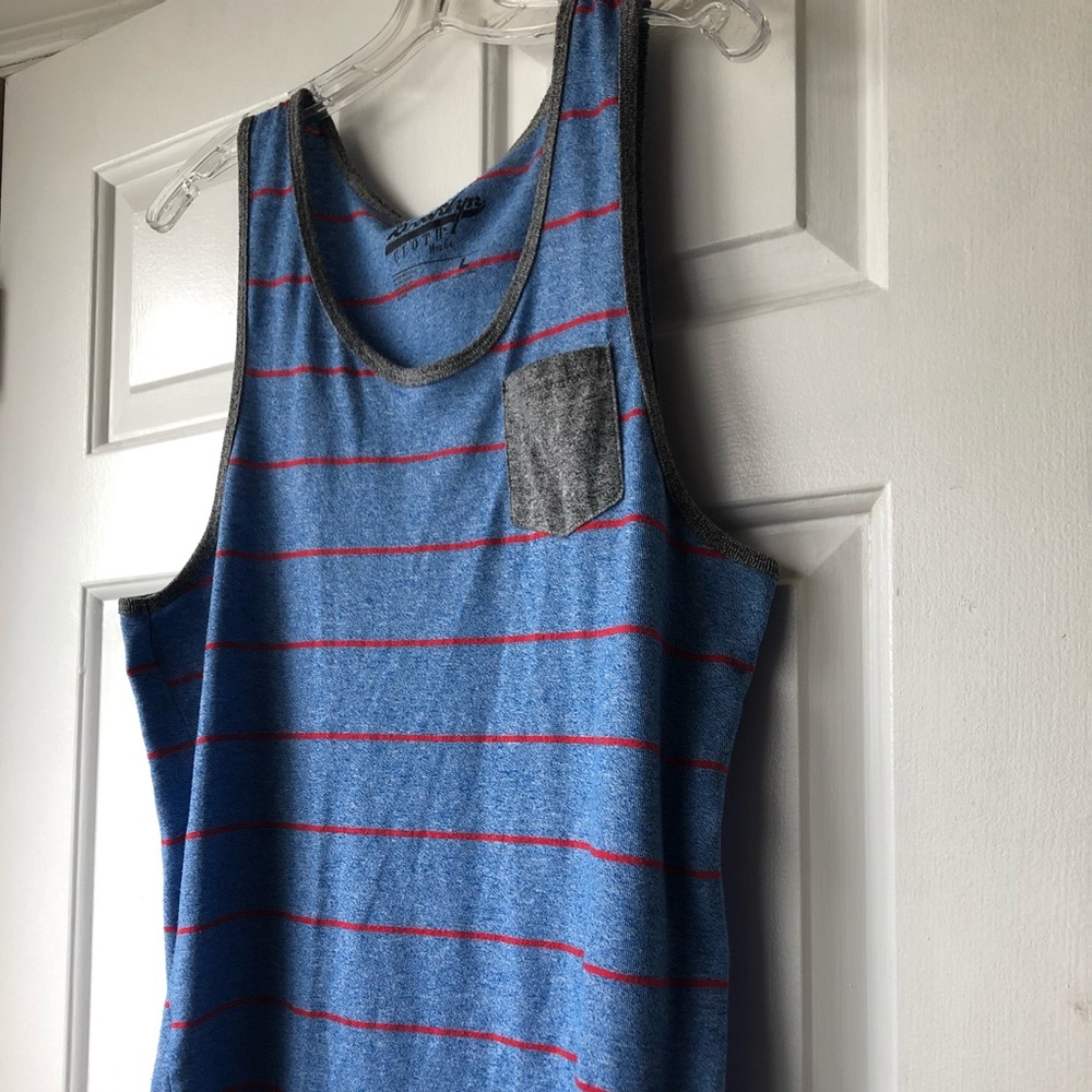 Blue and Red striped tank